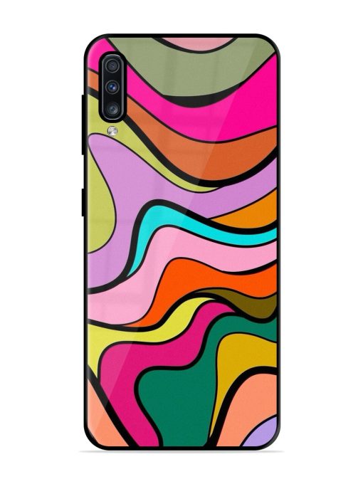 Wavy Wonder Glossy Soft Edge Case for Samsung Galaxy A70 Chachhi