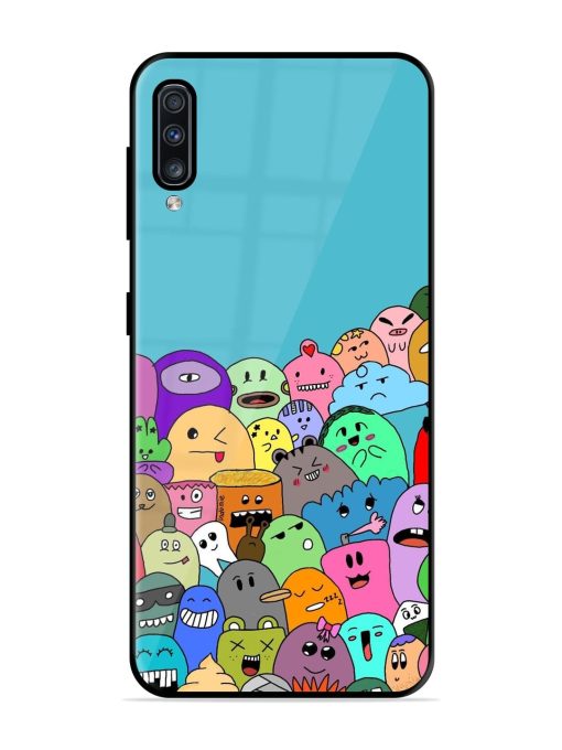 Monster Mash Glossy Soft Edge Case for Samsung Galaxy A70 Chachhi