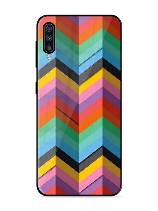 Colorful Zigzag Glossy Soft Edge Case for Samsung Galaxy A70 Chachhi