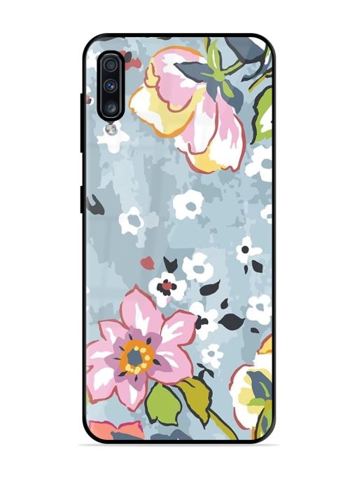 Floral Fantasy Glossy Soft Edge Case for Samsung Galaxy A70 Chachhi