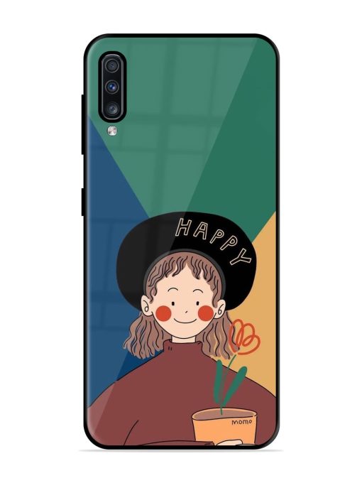 Happy Momo Glossy Soft Edge Case for Samsung Galaxy A70