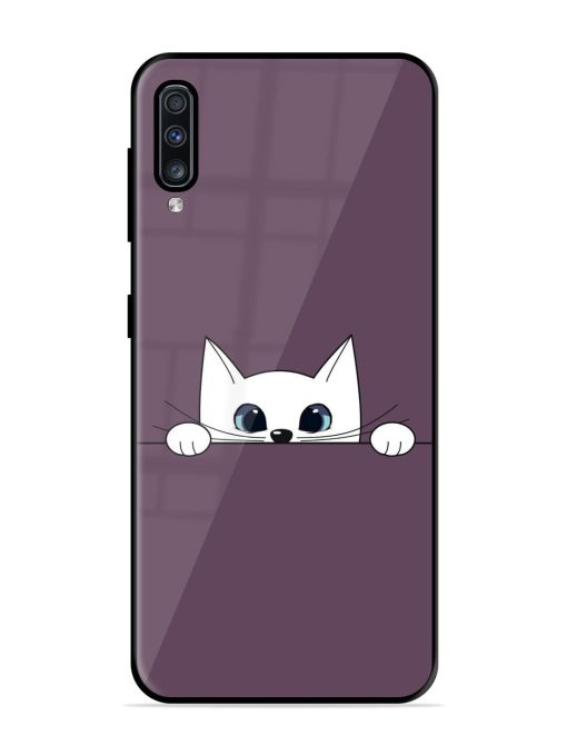 Peek-A-Boo Kitty Glossy Soft Edge Case for Samsung Galaxy A70 Chachhi