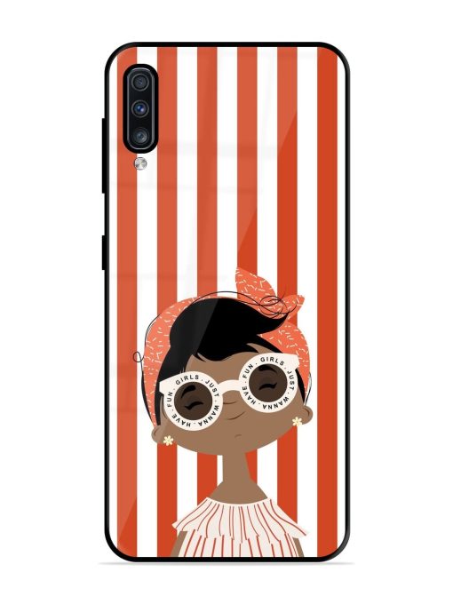 Girls Just Wanna Have Fun Glossy Soft Edge Case for Samsung Galaxy A70 Chachhi