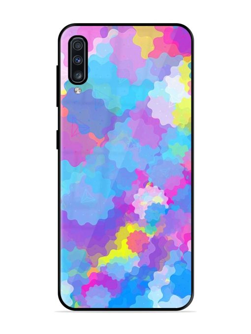 Psychedelic Cloud Burst Glossy Soft Edge Case for Samsung Galaxy A70 Chachhi