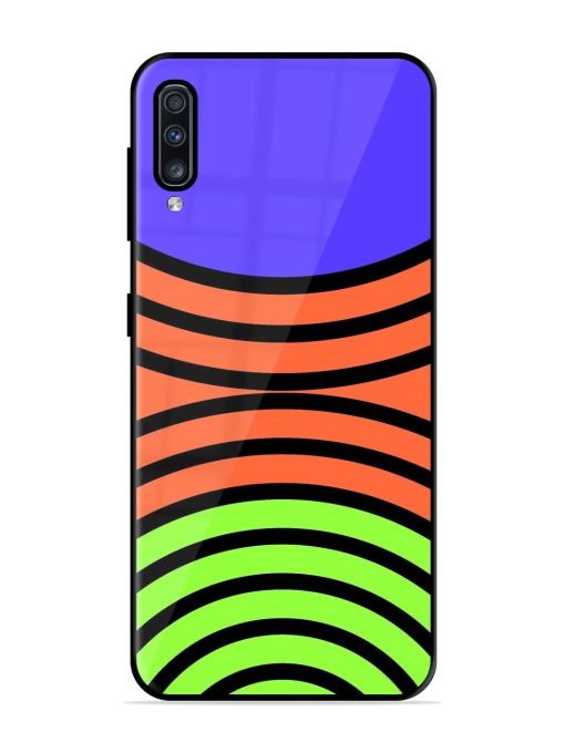 Psychedelic Stripe Symphony Glossy Soft Edge Case for Samsung Galaxy A70 Chachhi