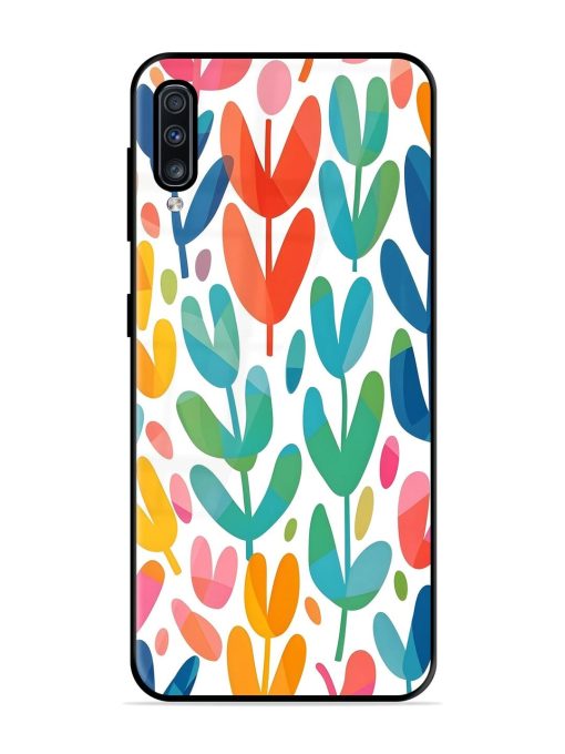 Rainbow Of Blooms Glossy Soft Edge Case for Samsung Galaxy A70 Chachhi