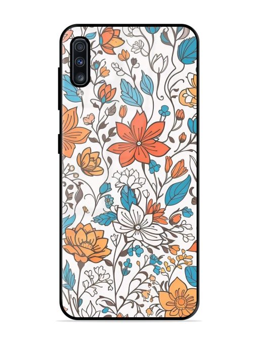 Floral Symphony Glossy Soft Edge Case for Samsung Galaxy A70S Chachhi