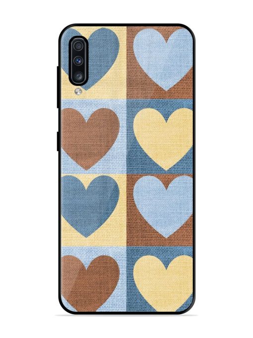 Hearts On Canvas Glossy Soft Edge Case for Samsung Galaxy A70S