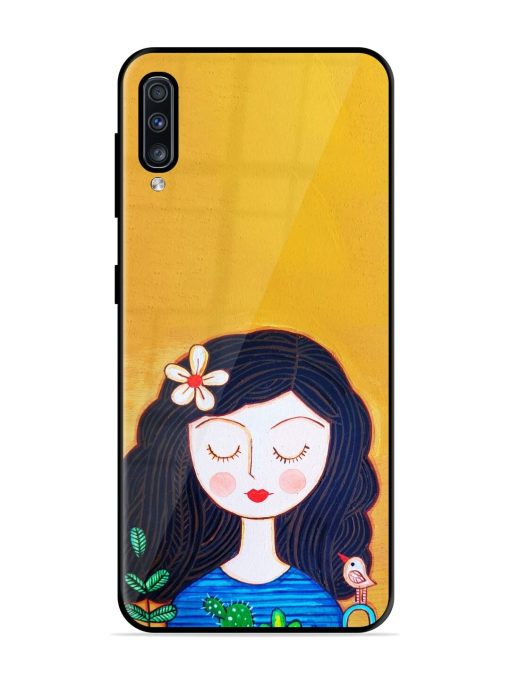 Girl Illustration Glossy Soft Edge Case for Samsung Galaxy A70S Chachhi