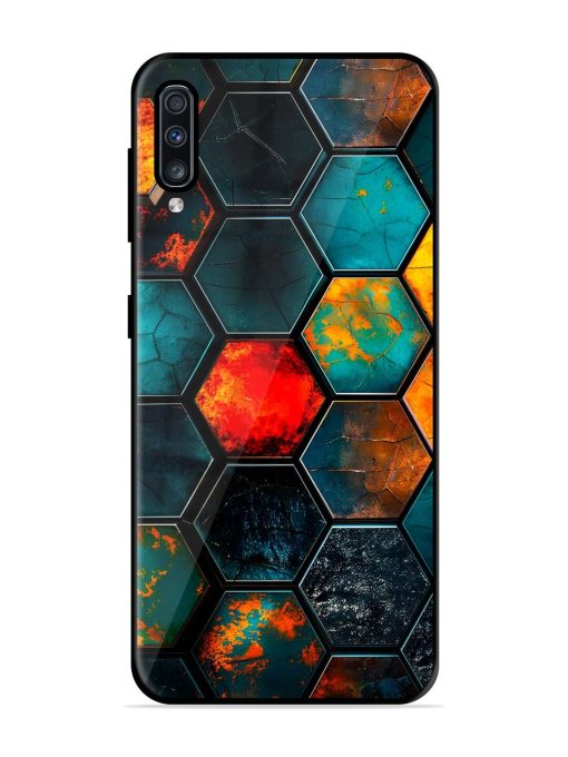 Hexagon Hive Glossy Soft Edge Case for Samsung Galaxy A70S Chachhi