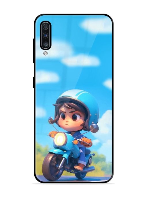 Little Rider Glossy Soft Edge Case for Samsung Galaxy A70S Chachhi