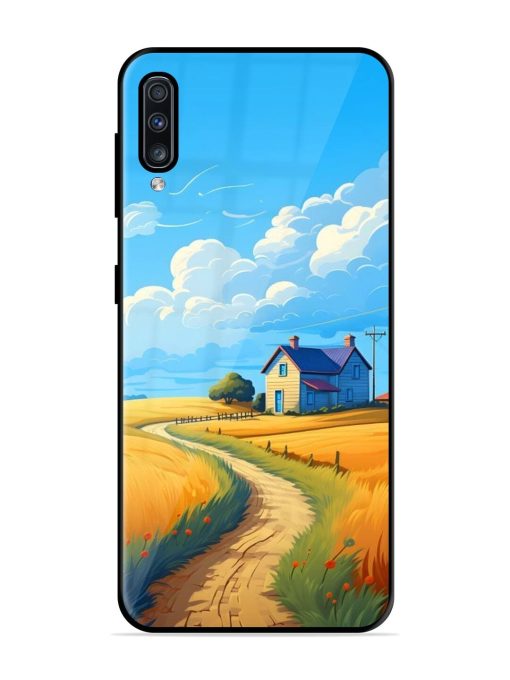 Countryside Cottage Glossy Soft Edge Case for Samsung Galaxy A70S Chachhi