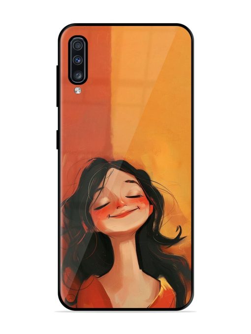 Neon Girl Glossy Soft Edge Case for Samsung Galaxy A70S Chachhi