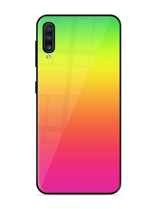 Rainbow Gradient Glossy Soft Edge Case for Samsung Galaxy A70S Chachhi