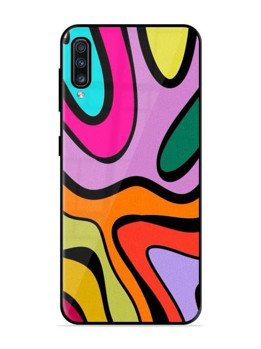 Groovy Swirls Glossy Soft Edge Case for Samsung Galaxy A70S Chachhi