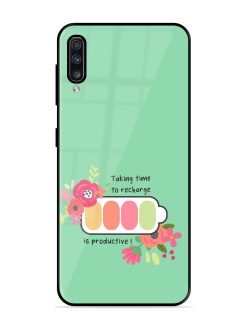 Recharge And Bloom Glossy Soft Edge Case for Samsung Galaxy A70S
