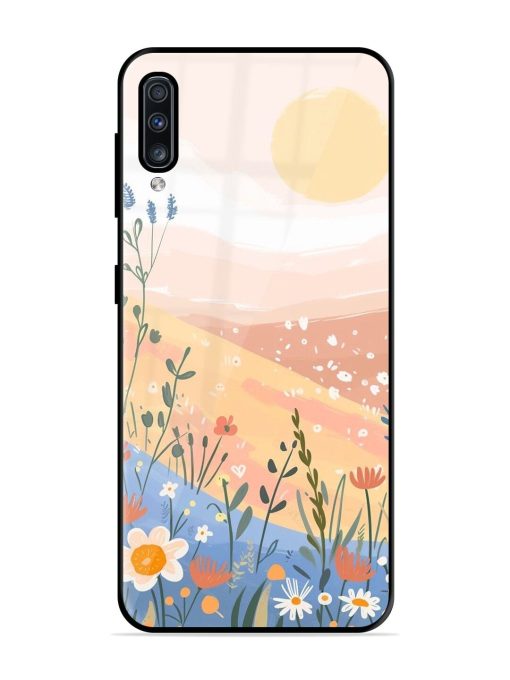 Golden Hour Blooms Glossy Soft Edge Case for Samsung Galaxy A70S Chachhi