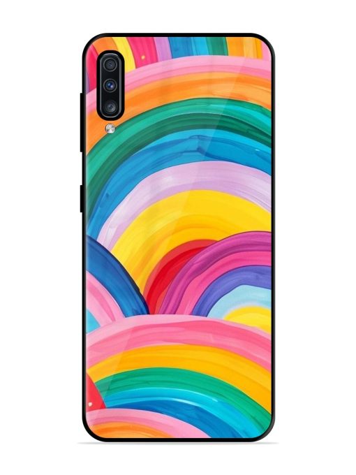 Rainbow Cascade Glossy Soft Edge Case for Samsung Galaxy A70S Chachhi