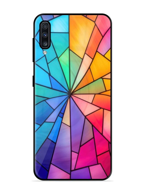 Stained Glass Kaleidoscope Of Colors Glossy Soft Edge Case for Samsung Galaxy A70S Chachhi