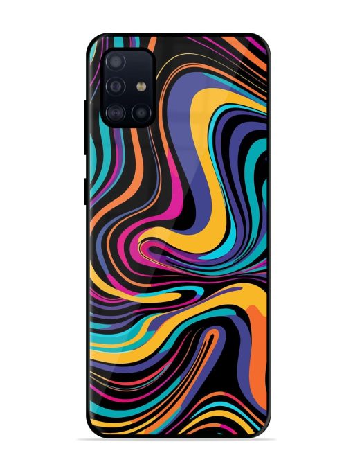 Psychedelic Swirl Glossy Soft Edge Case for Samsung Galaxy A71 Chachhi