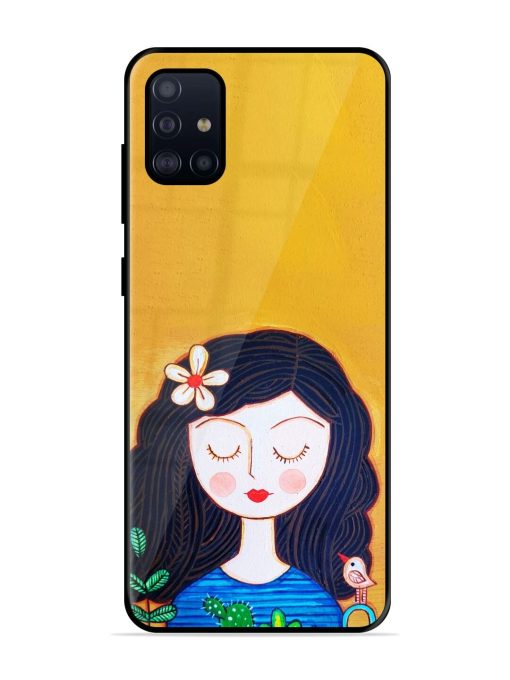 Girl Illustration Glossy Soft Edge Case for Samsung Galaxy A71 Chachhi