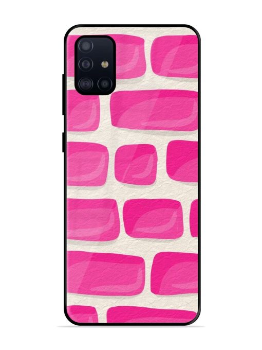 Pink Brick Wall Glossy Soft Edge Case for Samsung Galaxy A71 Chachhi