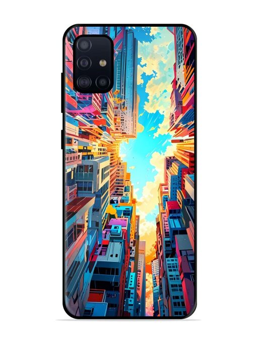 Skyward City Glossy Soft Edge Case for Samsung Galaxy A71 Chachhi