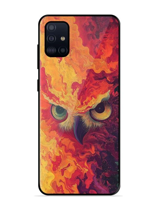 Fiery Owl Glossy Soft Edge Case for Samsung Galaxy A71 Chachhi