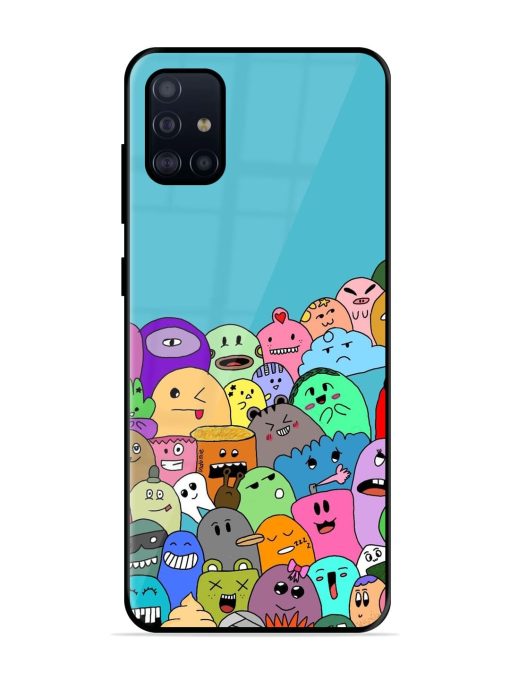 Monster Mash Glossy Soft Edge Case for Samsung Galaxy A71 Chachhi