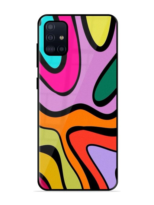 Groovy Swirls Glossy Soft Edge Case for Samsung Galaxy A71 Chachhi