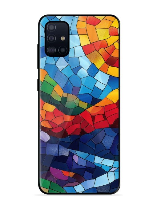 Mosaic Sunset Glossy Soft Edge Case for Samsung Galaxy A71 Chachhi