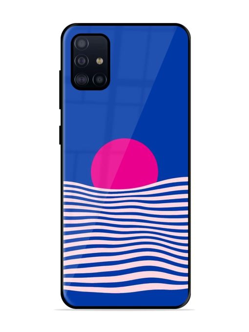 Pink Sunset Over Blue Waves Glossy Soft Edge Case for Samsung Galaxy A71 Chachhi