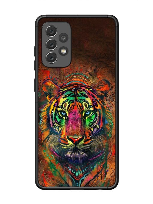 Cosmic Tiger Glossy Soft Edge Case for Samsung Galaxy A72 Chachhi