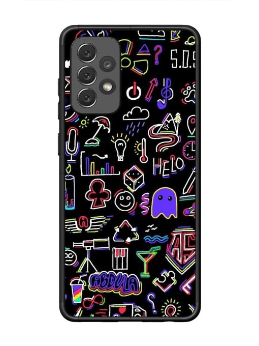 Neon Doodle Glossy Soft Edge Case for Samsung Galaxy A72 Chachhi