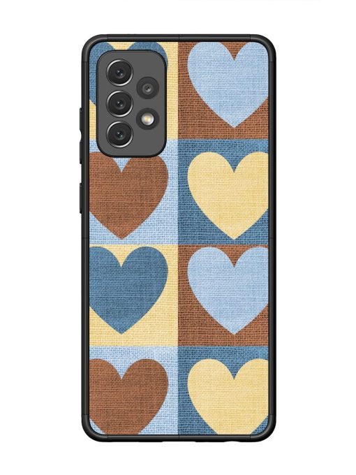 Hearts On Canvas Glossy Soft Edge Case for Samsung Galaxy A72 Chachhi