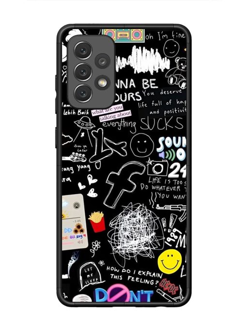 Doodle Diary Glossy Soft Edge Case for Samsung Galaxy A72 Chachhi