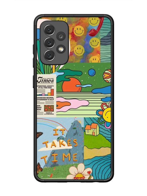 Groovy Vibes Glossy Soft Edge Case for Samsung Galaxy A72 Chachhi