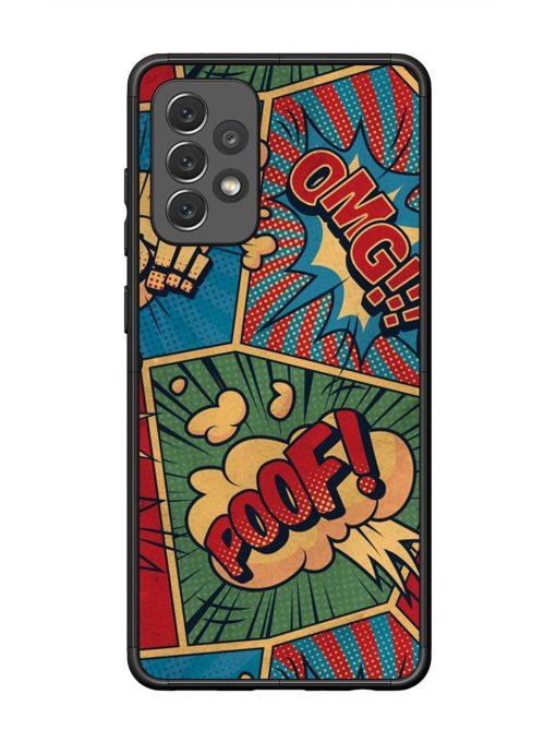 Comic Book Chaos Glossy Soft Edge Case for Samsung Galaxy A72 Chachhi