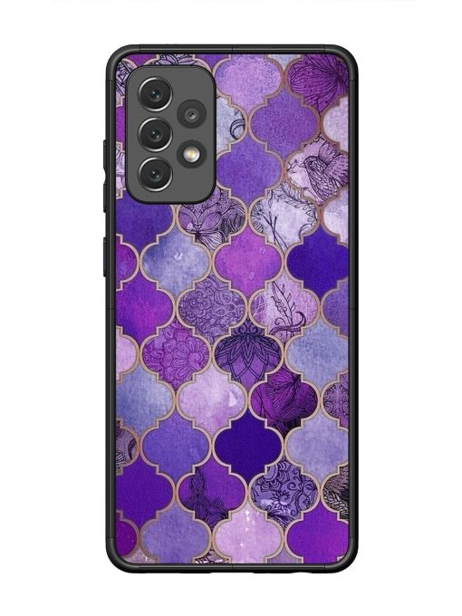 Purple Mosaic Magic Glossy Soft Edge Case for Samsung Galaxy A72 Chachhi