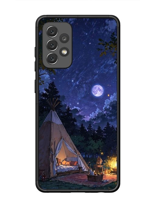 Moonlight Camping Glossy Soft Edge Case for Samsung Galaxy A72 Chachhi