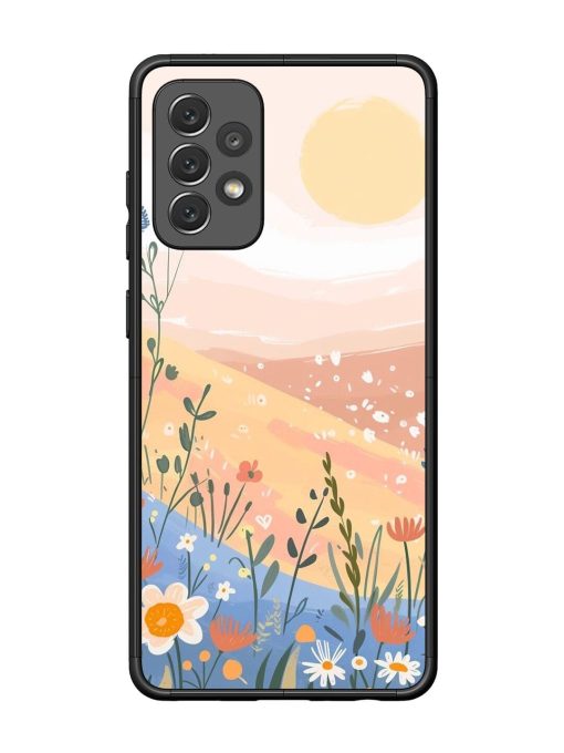 Golden Hour Blooms Glossy Soft Edge Case for Samsung Galaxy A72 Chachhi