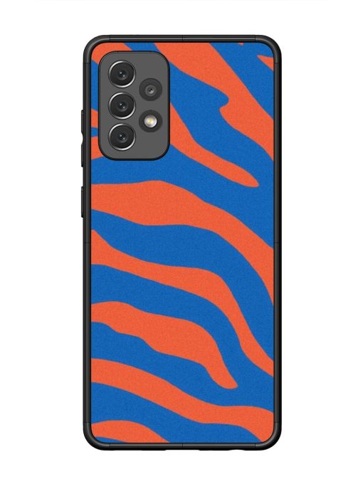 Zebra Stripes In Blue And Orange Glossy Soft Edge Case for Samsung Galaxy A72 Chachhi