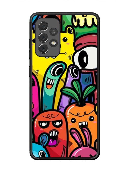 Whimsical Doodle Chaos Glossy Soft Edge Case for Samsung Galaxy A72 Chachhi