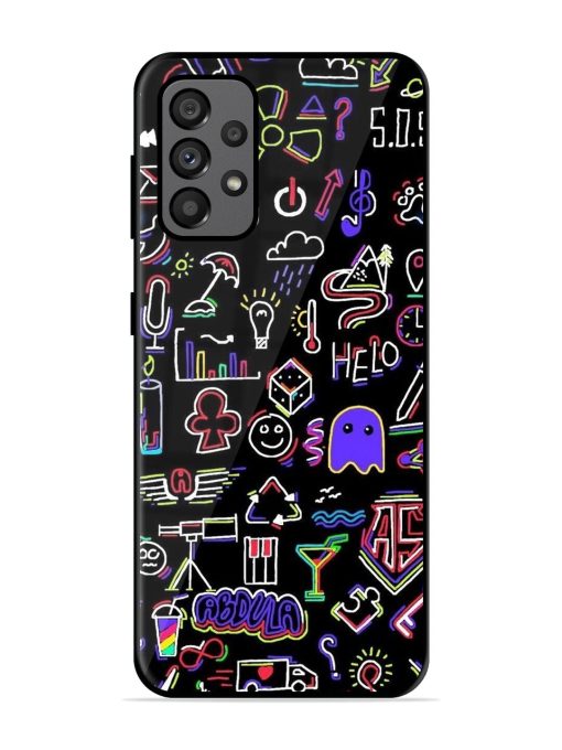 Neon Doodle Glossy Soft Edge Case for Samsung Galaxy A73 (5G)