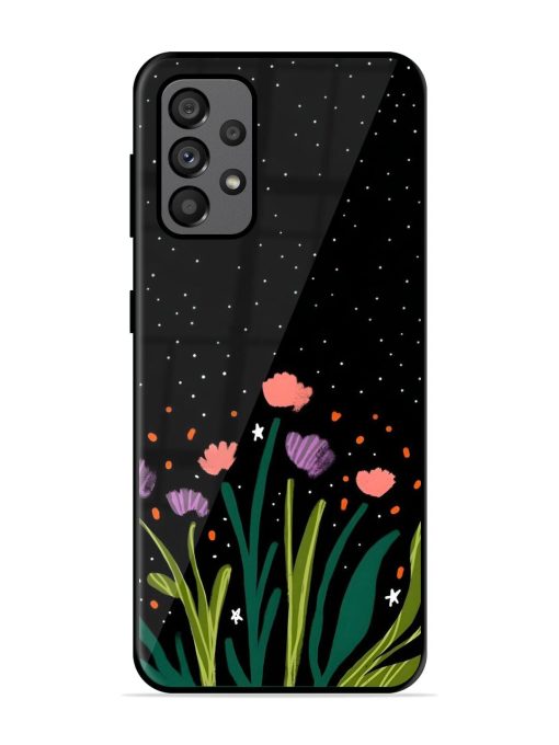 Midnight Bloom Glossy Soft Edge Case for Samsung Galaxy A73 (5G)