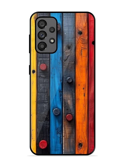 Rainbow Plank Glossy Soft Edge Case for Samsung Galaxy A73 (5G)