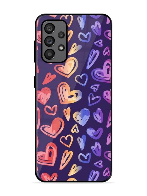 Rainbow Hearts Glossy Soft Edge Case for Samsung Galaxy A73 (5G)