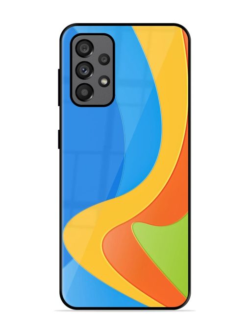 Curvy Color Cascade Glossy Soft Edge Case for Samsung Galaxy A73 (5G)