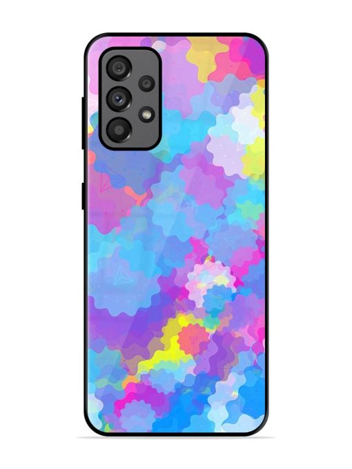 Psychedelic Cloud Burst Glossy Soft Edge Case for Samsung Galaxy A73 (5G)