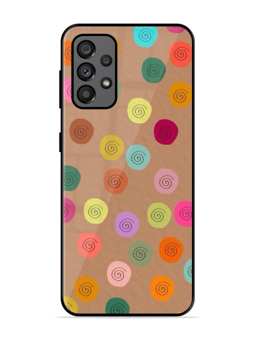 Swirly Dots On Kraft Glossy Soft Edge Case for Samsung Galaxy A73 (5G)